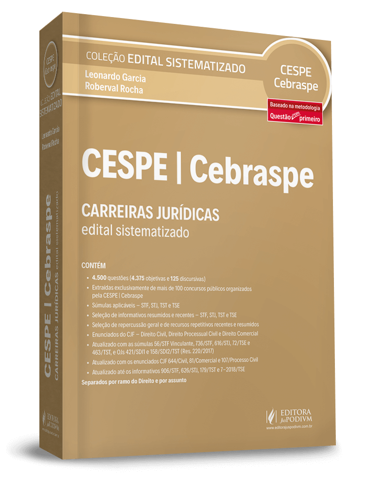 Edital Sistematizado - CESPE/Cebraspe - Carreiras Jurídicas 