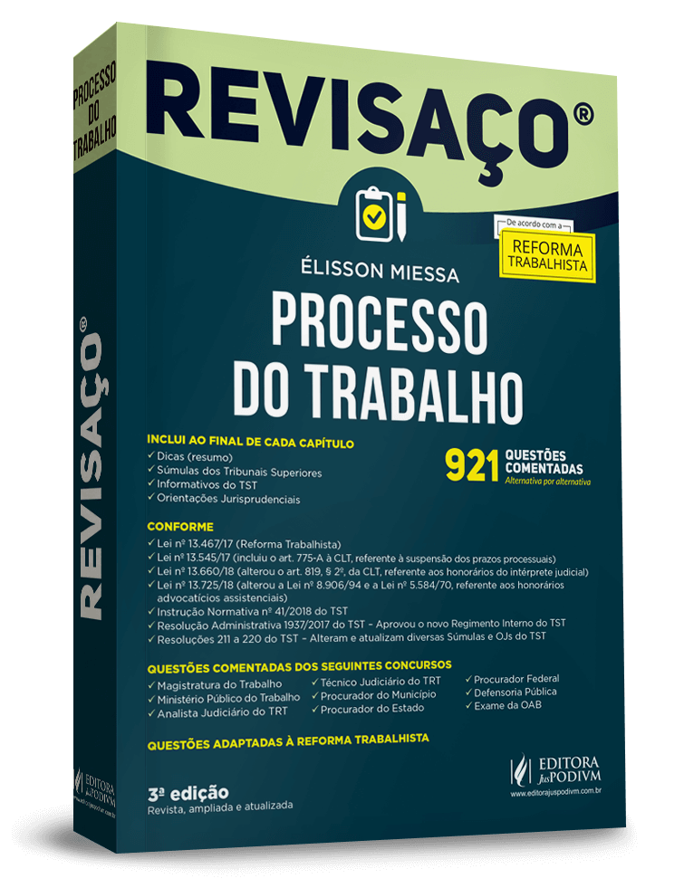 Revisaço - Processo do Trabalho - 921 Questões comentadas (2019)