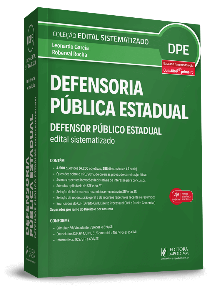 Edital Sistematizado - DPE - Defensor Público Estadual (2019)