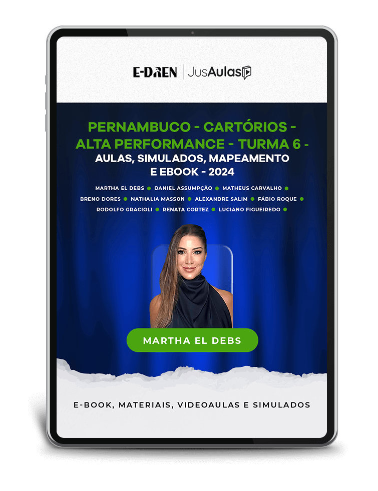 Pernambuco - Cartórios - Alta Performance - Aulas, Simulados, Mapeamento e Ebook  (2024)