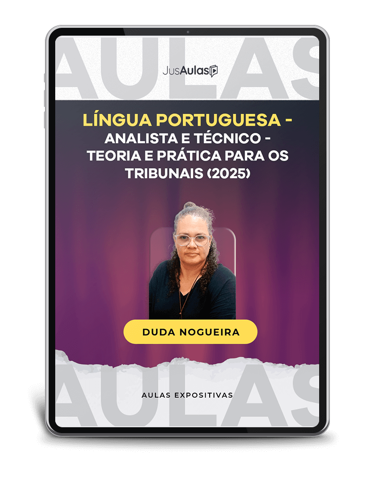 Língua Portuguesa  Analista e Técnico - Teoria e Prática para os Tribunais - 20h  Jusaulas  (2025)