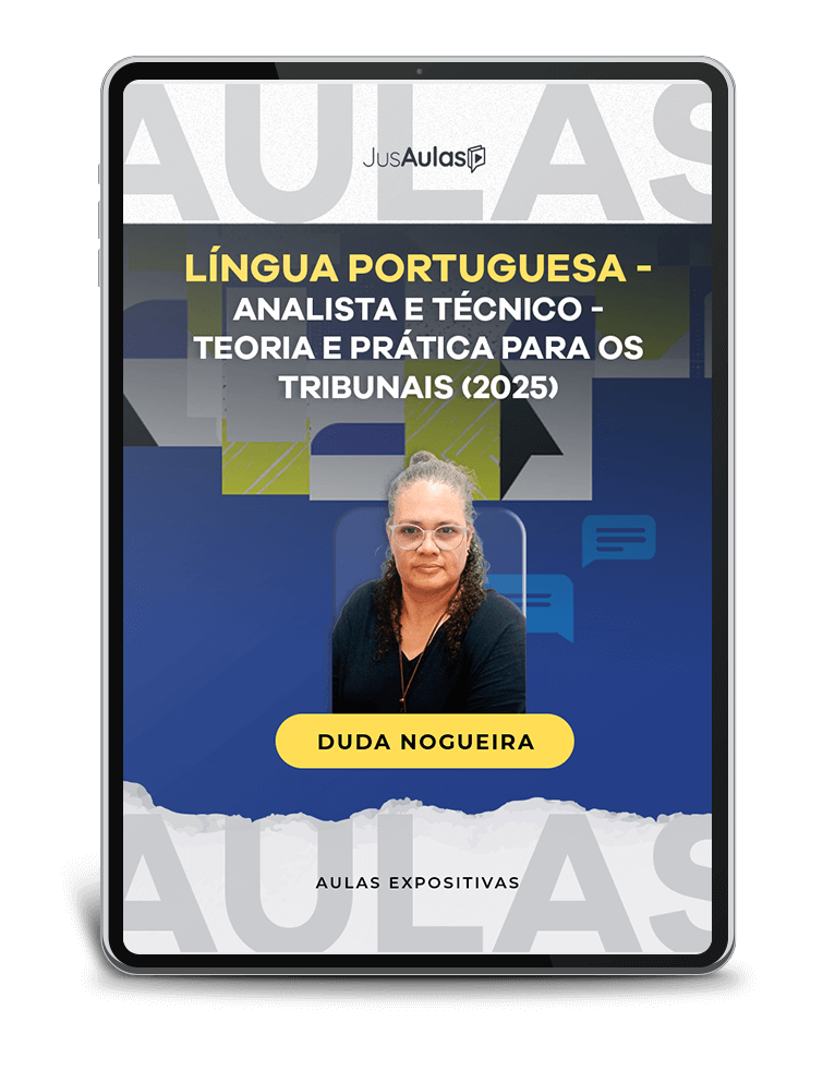Língua Portuguesa  Analista e Técnico - Teoria e Prática para os Tribunais - 20h  Jusaulas  (2025)
