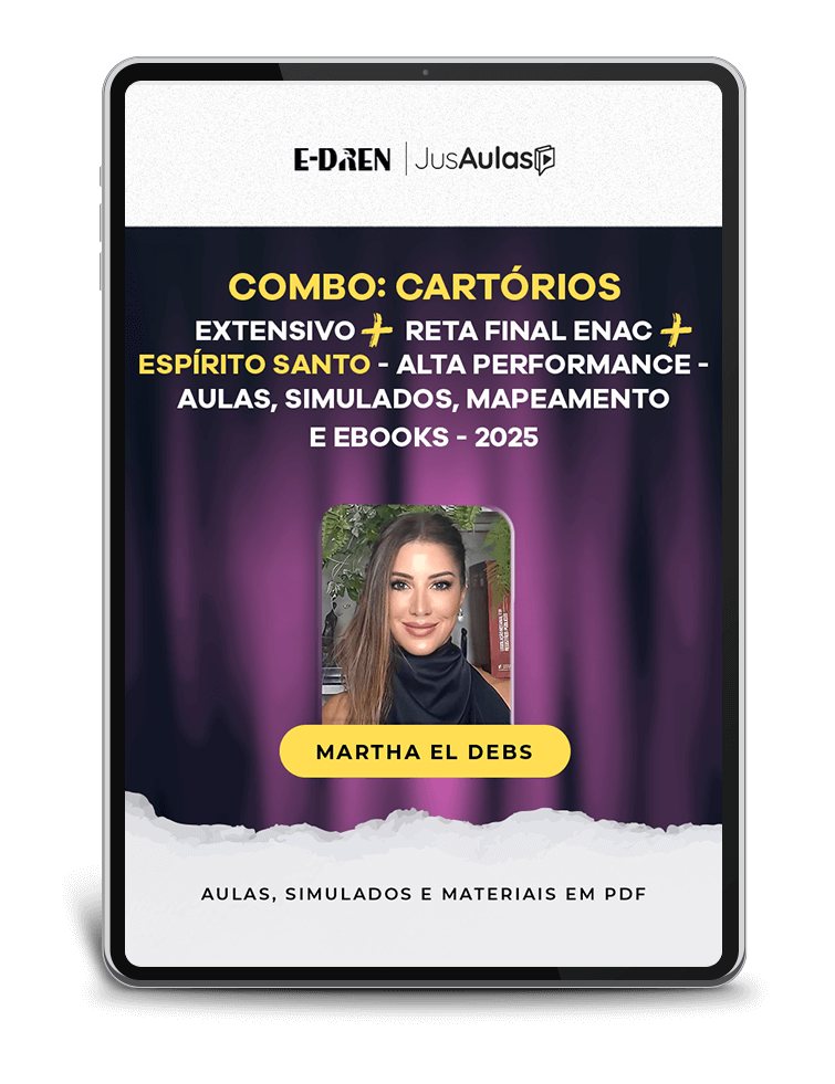 COMBO: Cartórios - Extensivo + Reta Final ENAC + Espírito Santo - Alta Performance - Aulas, Simulados, Mapeamento e Ebooks - (2025)