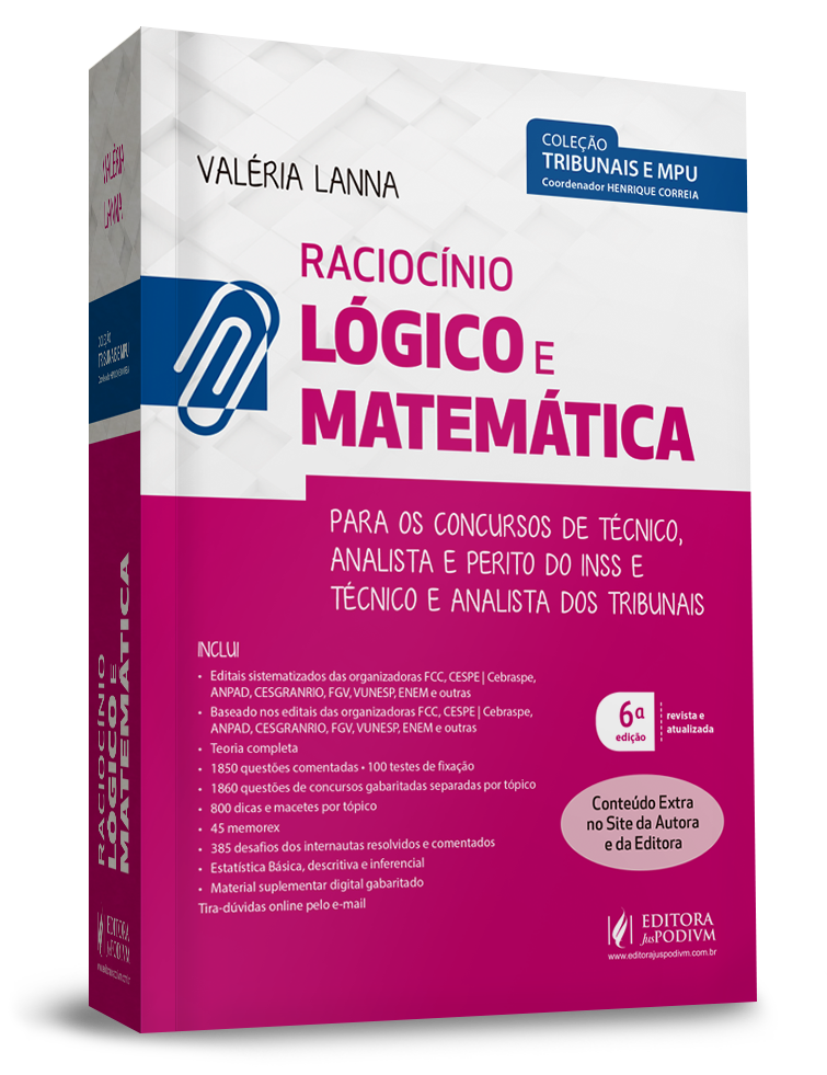 Tribunais e MPU - Raciocínio Lógico e Matemática - Para Técnico e Analista