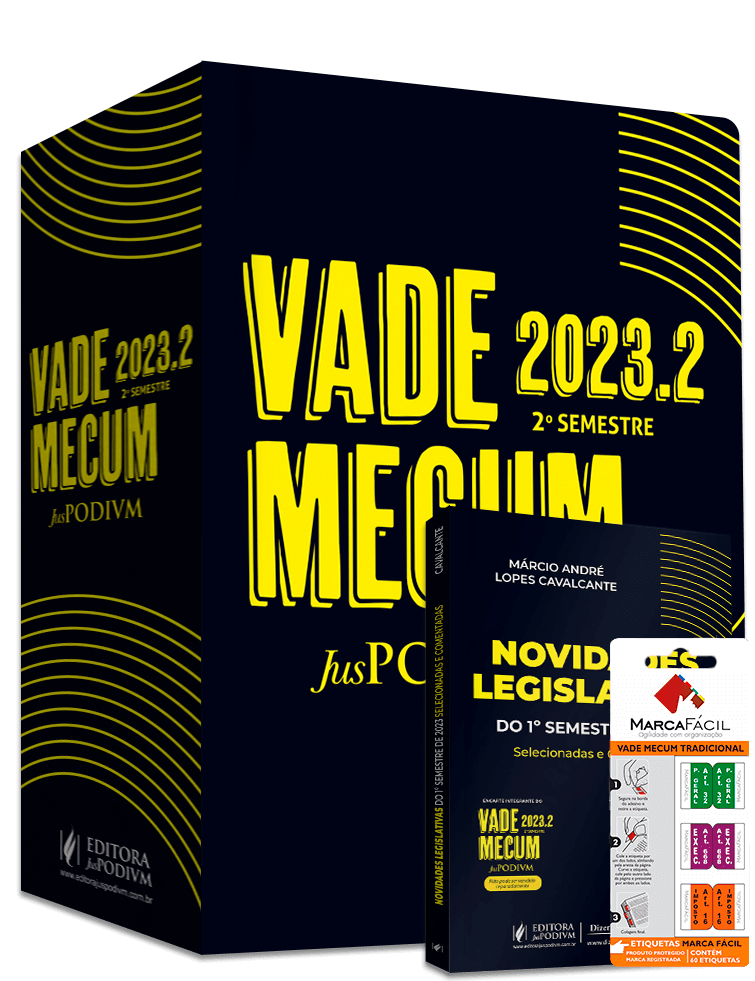 Vade Mecum Juspodivm - 2023.2 - Tradicional - Capa Preta + Etiqueta Marca Fácil - 2º Semestre