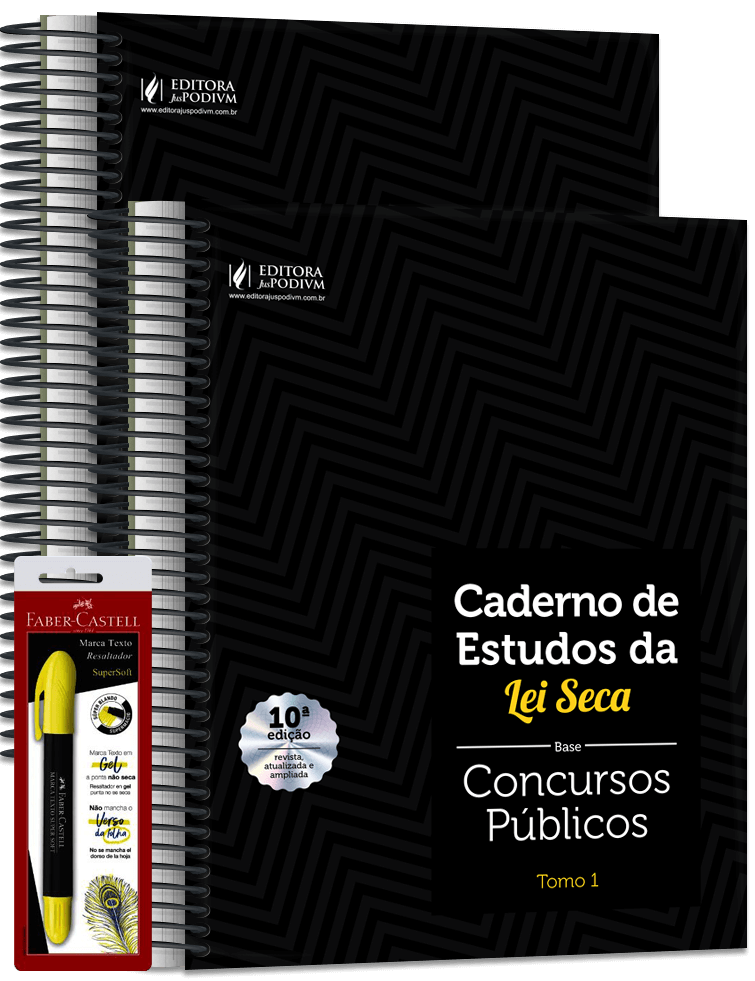 Caderno de Estudos da Lei Seca - Concursos Públicos - Vade Mecum Amarelinho - Edição Limitada (2023)