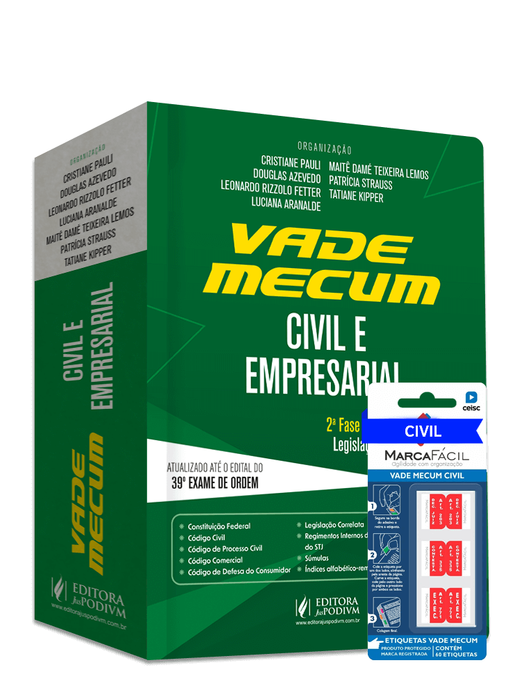 Vade Mecum Civil e Empresarial + Etiqueta Marca Fácil Civil - 39º Exame de Ordem