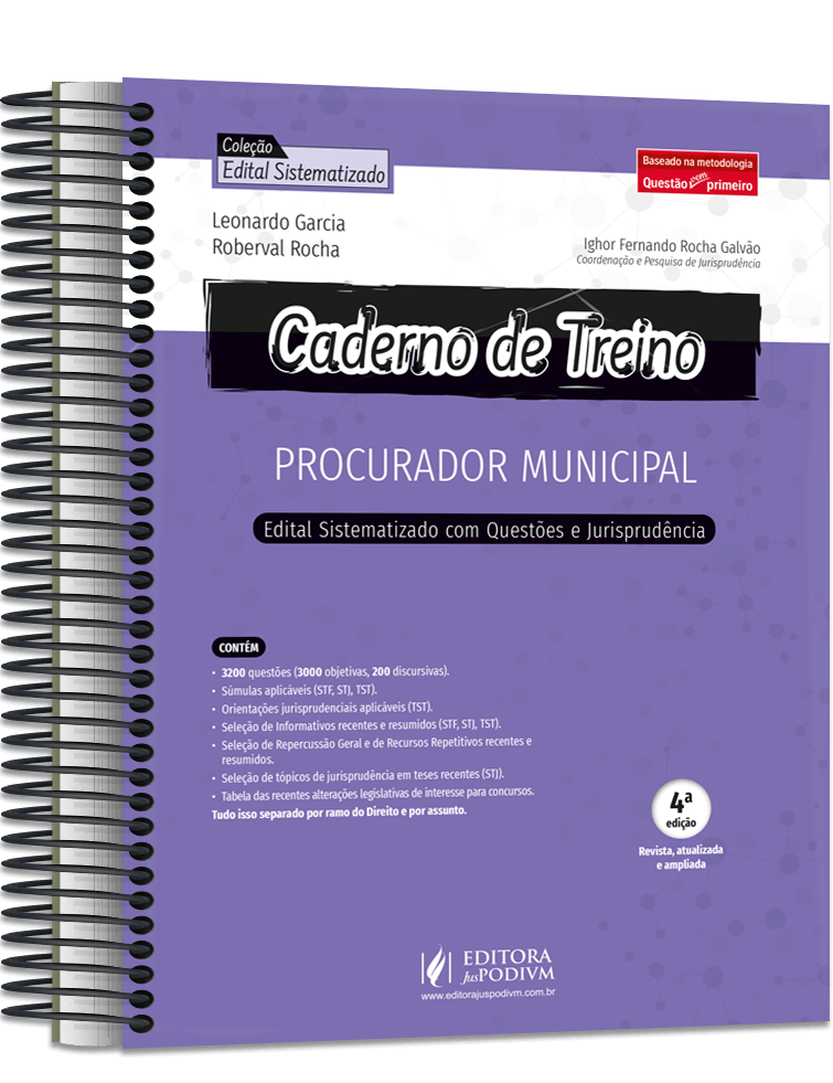 Caderno de Treino - Procuradoria Geral do Município - Procurador Municipal - Questões e Jurisprudência Ponto a Ponto do Edital (2024)