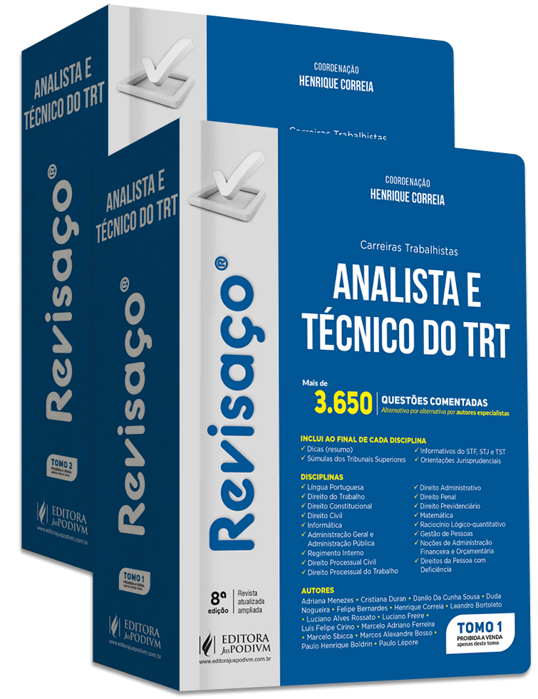Revisaço - Analista e Técnico do TRT - mais de 3.650 Questões Comentadas (2024)