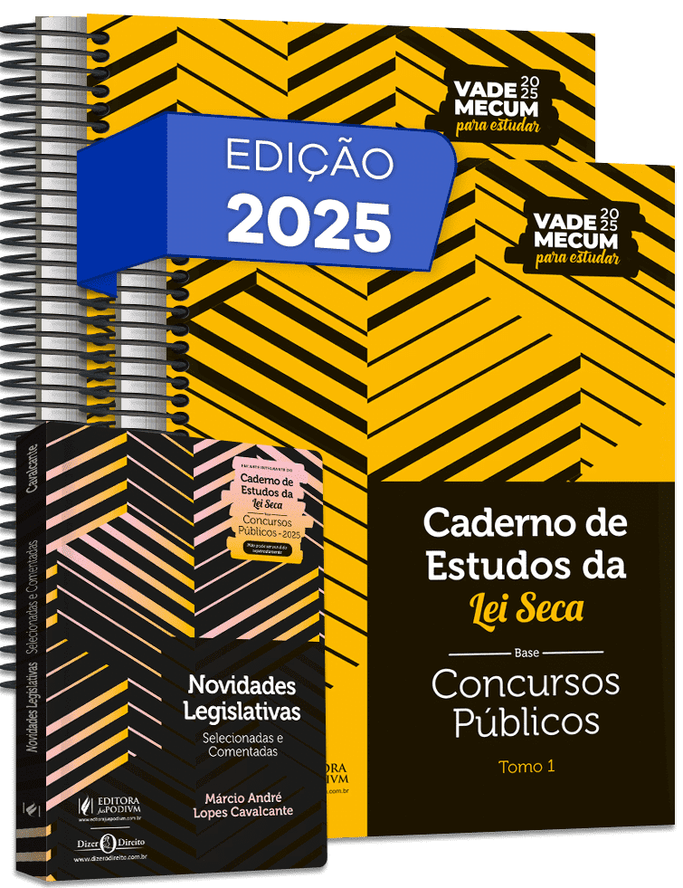 Caderno de Estudos da Lei Seca - Concursos Públicos - Vade Mecum Amarelinho (2025)