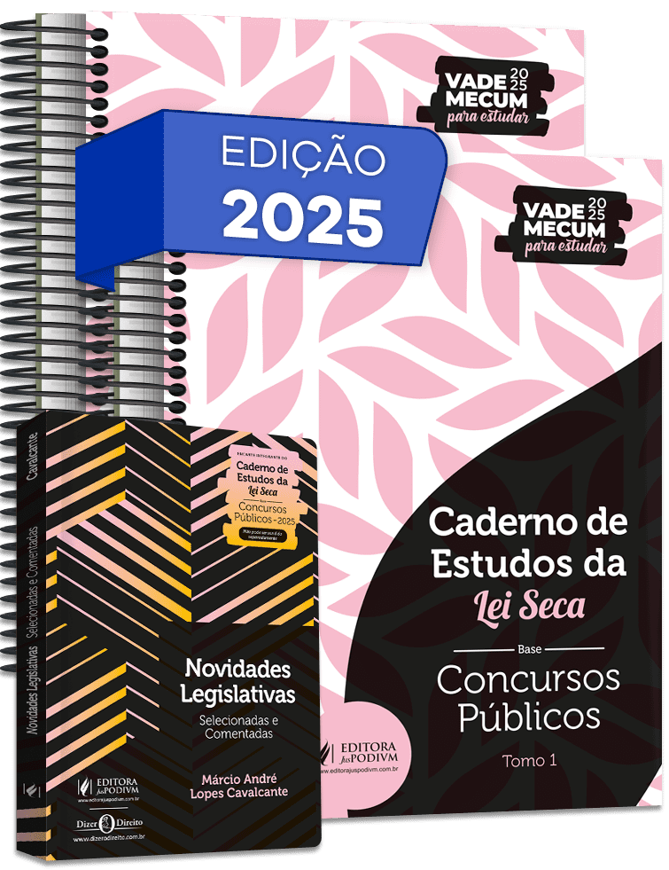 Caderno de Estudos da Lei Seca - Concursos Públicos - Vade Mecum Amarelinho - Edição Limitada - Rosa (2025)