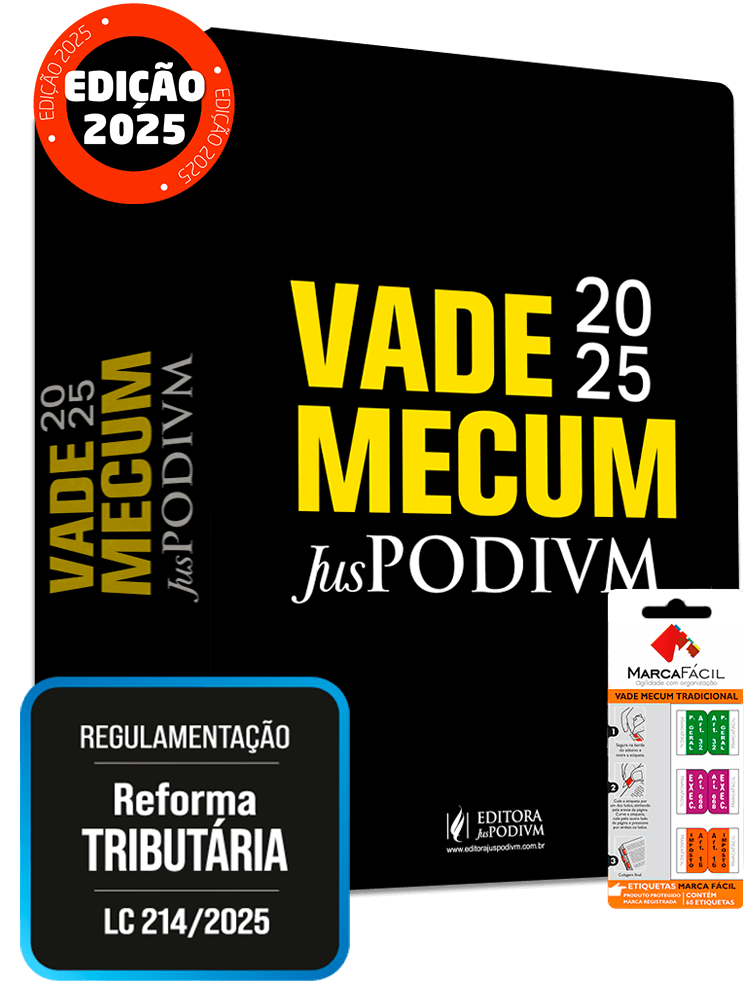 Vade Mecum Juspodivm - Tradicional - Capa Preta + Etiqueta Marca Fácil (2025)