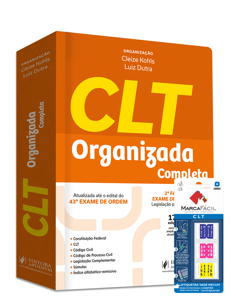 CLT Organizada - 43º Exame de Ordem + Etiqueta Marca Fácil