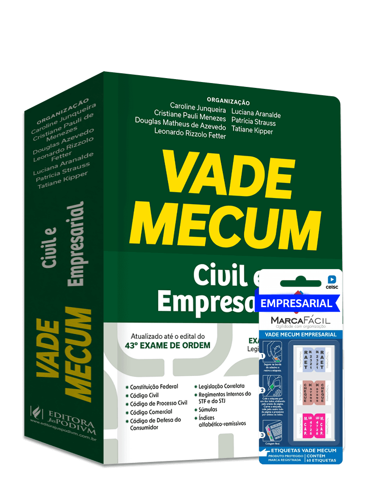 Vade Mecum Civil e Empresarial - 43º Exame de Ordem + Etiqueta Marca Fácil Empresarial