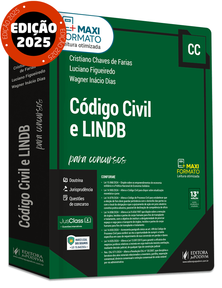 Código Civil e LINDB Comentados para Concursos (2025)