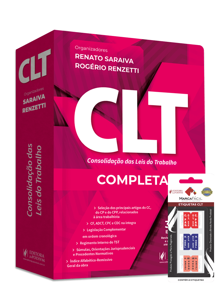 CLT - Consolidação das Leis do Trabalho + Etiqueta Marca Fácil - 39º Exame de Ordem