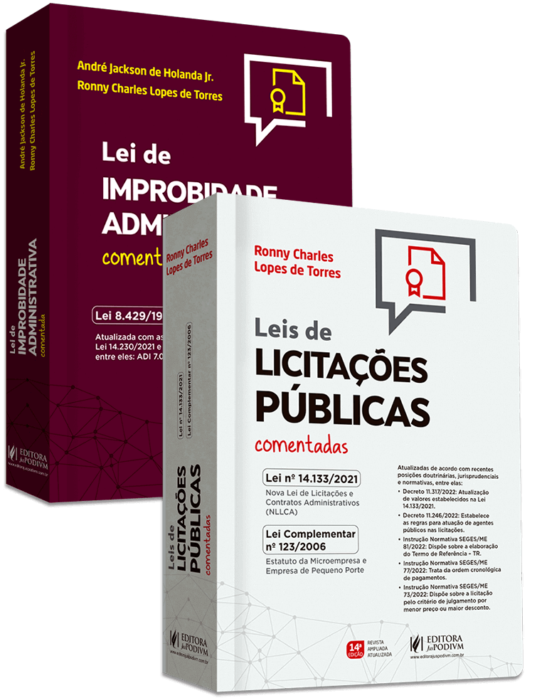 NOVAS LEIS: LICITAÇÕES E IMPROBIDADE ADMINISTRATIVA – RONNY CHARLES